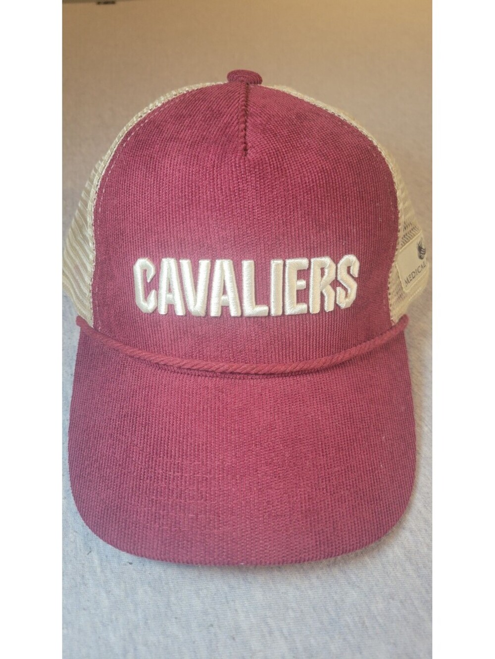 Melonwear Cavaliers Adjustable Mesh Back Baseball Cap - Burgundy and Beige